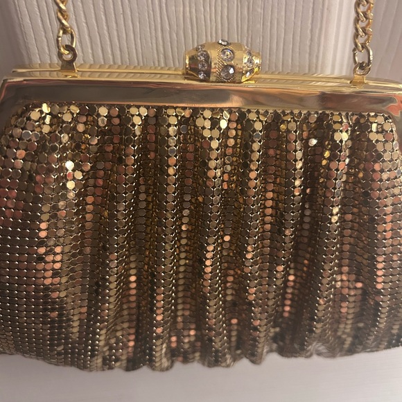 Whiting & Davis Gold Mesh Crossbody - Picture 2 of 3
